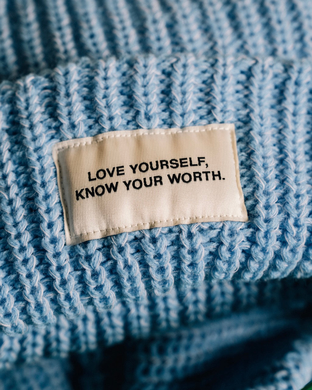Love Yourself, Know Your Worth Big Beanie Baby Blue