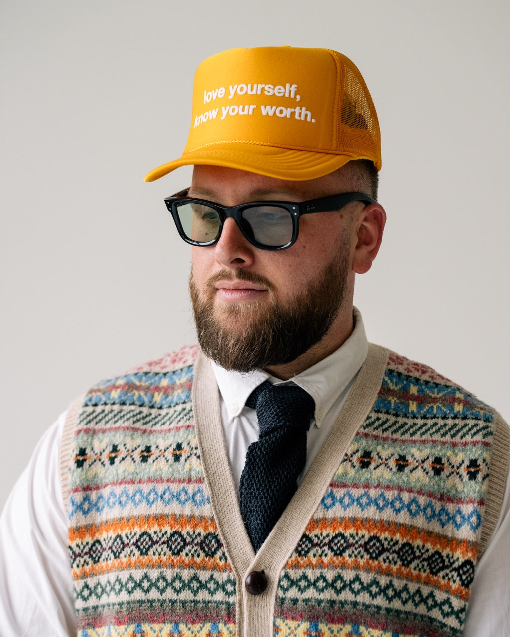 LYKYW Yellow Trucker Hat