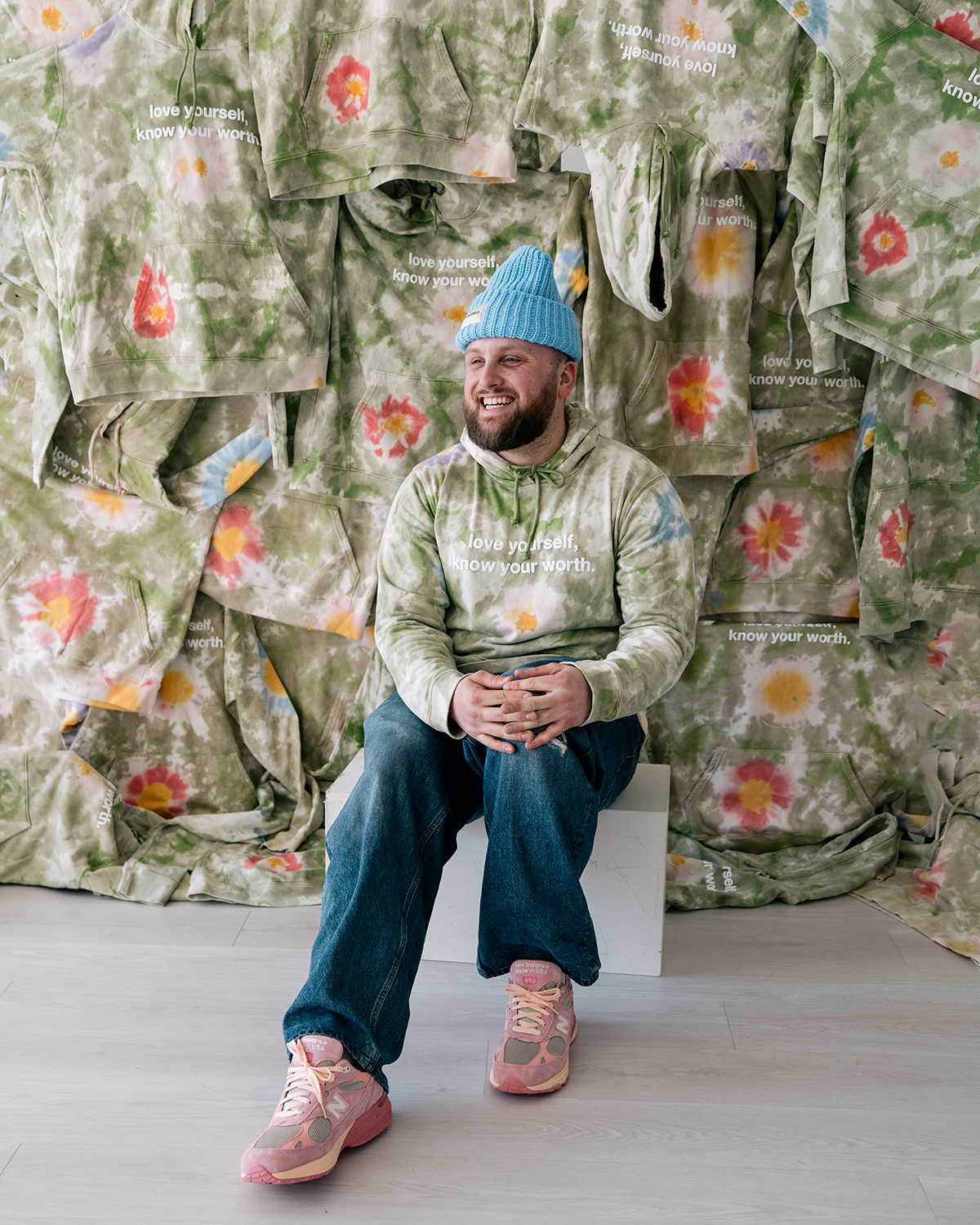 The LYKYW Flower Tie Dye Puff Print Hoodie