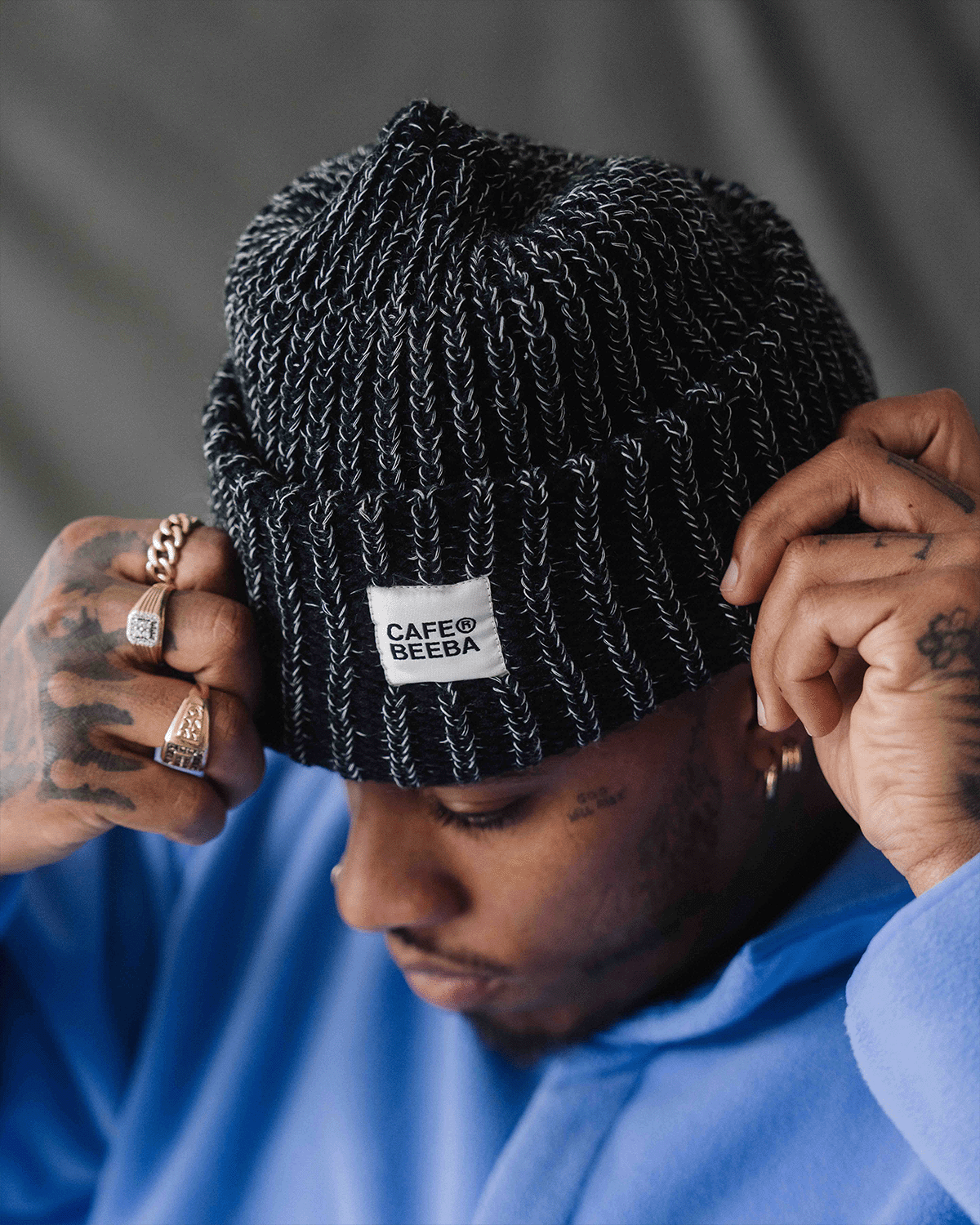 Cafe Beeba Stacked Logo Beanie