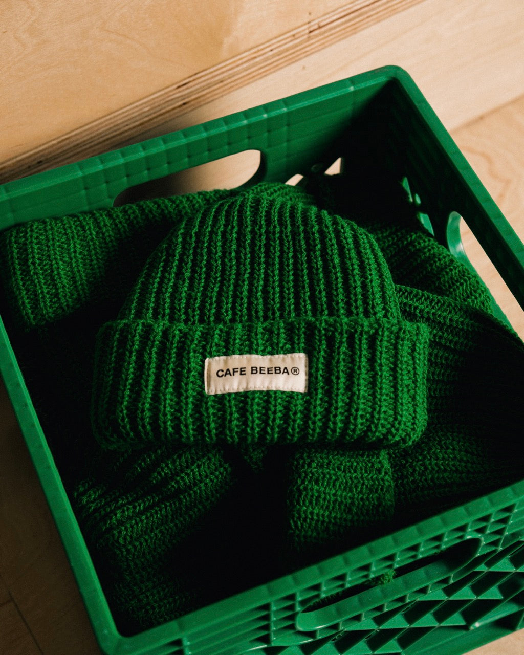 Cafe Beeba Watch Cap Beanie Green