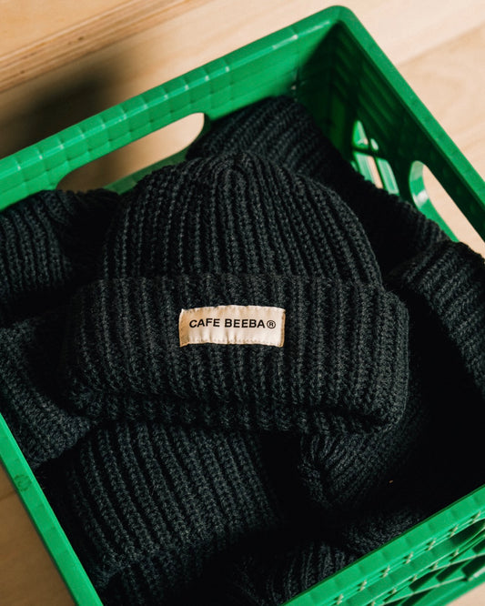 Cafe Beeba Watch Cap Beanie Black