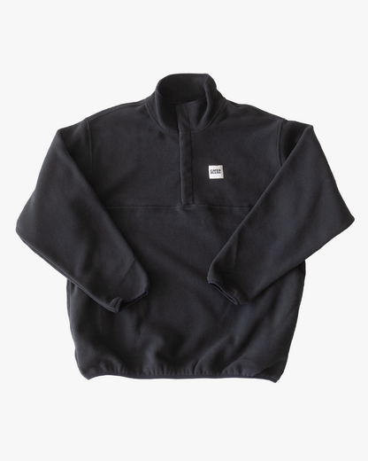 Stacked Logo Black Fleece